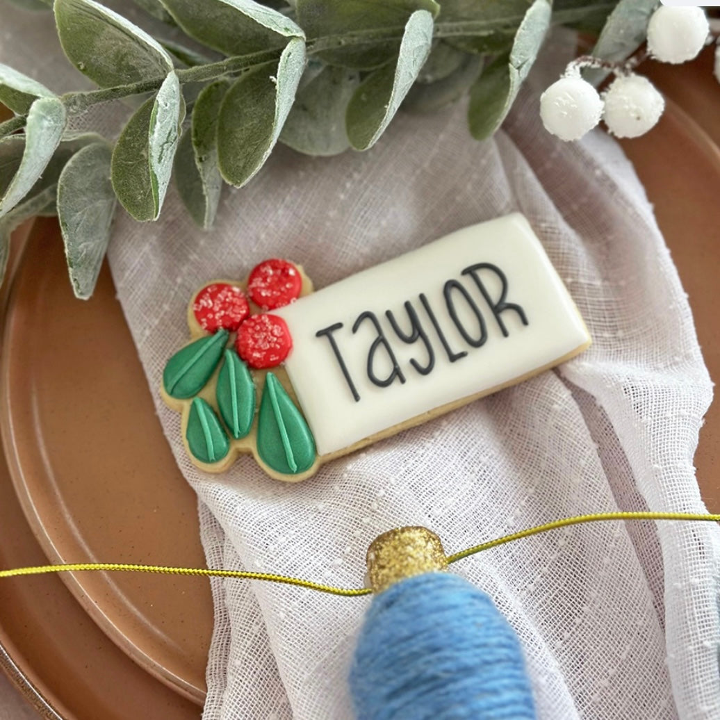 Christmas Place Setting Cookie