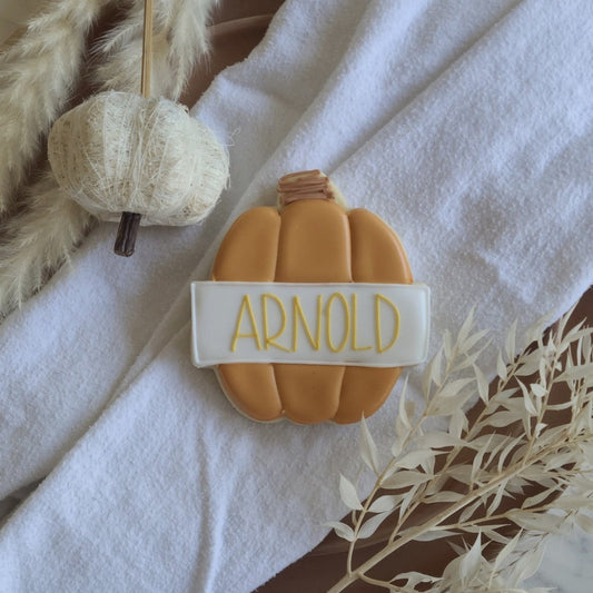 Personalized Pumpkin Sugar Cookie